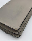 Michael Kors Gray Saffiano Leather Daniela Large Crossbody