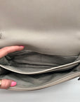 Michael Kors Gray Saffiano Leather Daniela Large Crossbody