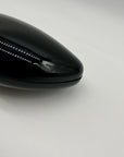 Black Glossy Oval Hard-Case Minaudière Evening Clutch Bag