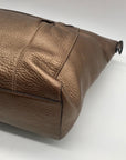 Coach Metallic Bronze Leather Claire Large Satchel
