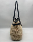 Brighton Khaki Woven Shoulder Tote Bag