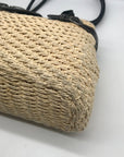 Brighton Khaki Woven Shoulder Tote Bag