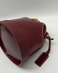 Old Trend Red Leather Doctor Bucket Crossbody Bag