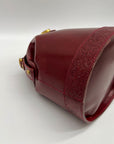 Old Trend Red Leather Doctor Bucket Crossbody Bag