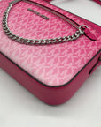 Michael Kors Dragon Fruit Ombre Leather Jet Set Logo Crossbody Bag