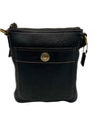 Coach Black Pebbled Leather Kitt Messenger Crossbody Bag