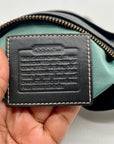 Coach Black Pebbled Leather Kitt Messenger Crossbody Bag