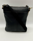 Coach Black Pebbled Leather Kitt Messenger Crossbody Bag