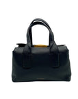 Donna Karan Black Pebbled Leather Amagansett Convertible Satchel Bag