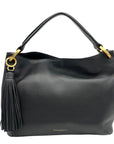 Donna Karan Black Pebbled Leather Glenwood Shoulder Bag