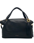 Donna Karan Black Pebbled Leather Glenwood Shoulder Bag