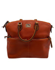 Dooney And Bourke Burnt Orange Pebbled Leather Satchel