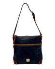 Dooney And Bourke Navy Pebbled Leather adjustable Crossbody