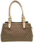 Dooney & Bourke Brown & Tan Monogram Canvas Vintage Satchel