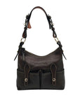 Dooney & Bourke Dark Brown Vachetta Leather Lucy Florentine Satchel Bag
