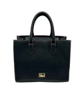 Dooney & Bourke Dark Gray Pebbled Grain Leather Belmar Janine 30 Satchel Bag