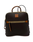 Dooney & Bourke Deep Brown Pebbled Grain Leather Backpack