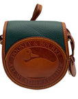 Dooney & Bourke Forest Green Pebbled Leather Canteen Crossbody Bag