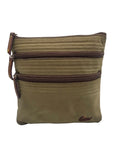 Dooney & Bourke Green Nylon North South Triple Zip Crossbody Bag