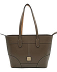 Dooney & Bourke Taupe Leather Selleria Tote Bag
