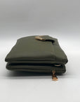 Olive Green Pebbled FauxLeather Isabella Crossbody Bag