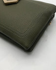 Olive Green Pebbled FauxLeather Isabella Crossbody Bag