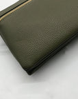 Olive Green Pebbled FauxLeather Isabella Crossbody Bag