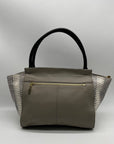 Vince Camuto Julia Cream & Grey Satchel Bag
