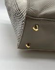 Vince Camuto Julia Cream & Grey Satchel Bag