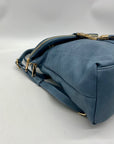 Miztique Blue Vegan Leather Diana Flip Over Backpack