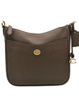 Coach Dark Stone Pebbled Leather Chaise Crossbody
