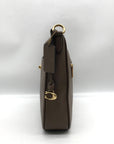 Coach Dark Stone Pebbled Leather Chaise Crossbody