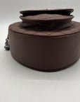 Valentino Orlandi Brown Faux Leather Heart Crossbody bag