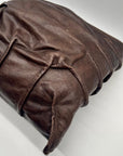 Brown Leather Hobo Shoulder Bag