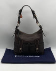 Dooney & Bourke Dark Brown Vachetta Leather Lucy Florentine Satchel Bag