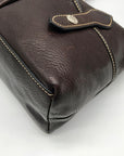 Dooney & Bourke Dark Brown Vachetta Leather Lucy Florentine Satchel Bag