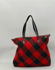 Talbots Plaid Fabric Buffalo Tote