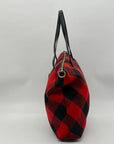 Talbots Plaid Fabric Buffalo Tote