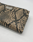 Carlos Santana Black and Tan Snakeskin Faux Leather Pattern Wallet