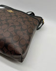 Coach Brown Signature Canvas File Crossbody Bag F58267