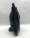 Brighton Black Croc Embossed Shoulder Bag