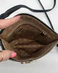 Brighton Tan Coated Canvas Pattern Crossbody
