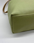 Koltov Green Faux Leather Tote Bag