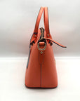 Dooney & Bourke Orange Leather Beacon Domed Satchel Bag