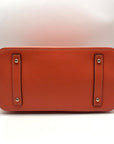 Dooney & Bourke Orange Leather Beacon Domed Satchel Bag