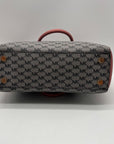 Michael Kors Grey & Pink Coated Canvas Satchel Bag