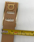Salvatore Ferragamo Women's Beige Leather Gancini Belt