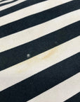 Michael Kors Navy Blue & White Striped Canvas Hamilton Tote Bag
