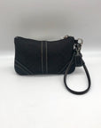 Coach Black Canvas Vintage Wristlet