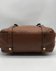 Michael Kors Brown Pebbled Leather Bedford Legacy Medium Convertible Satchel Bag